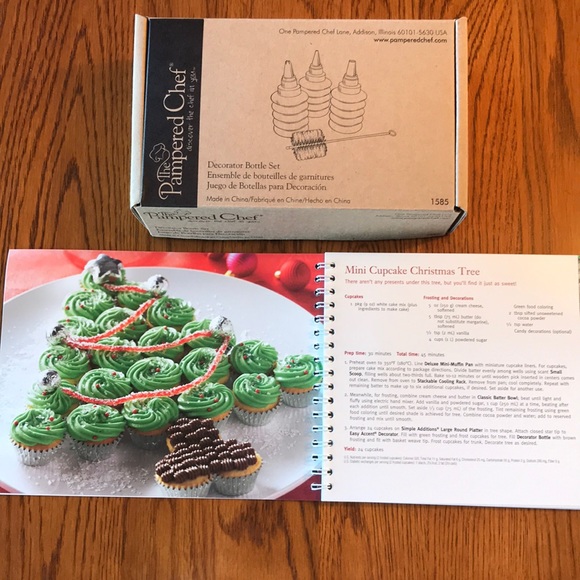 Pampered Chef Decorator Bottle Set #1585 & Book - Picture 3 of 6